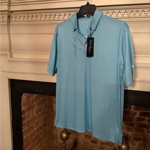 NWT Walter Hagen Polo Shirt Mens Medium 11 Majors Short Sleeve Golf UPF